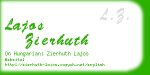 lajos zierhuth business card
